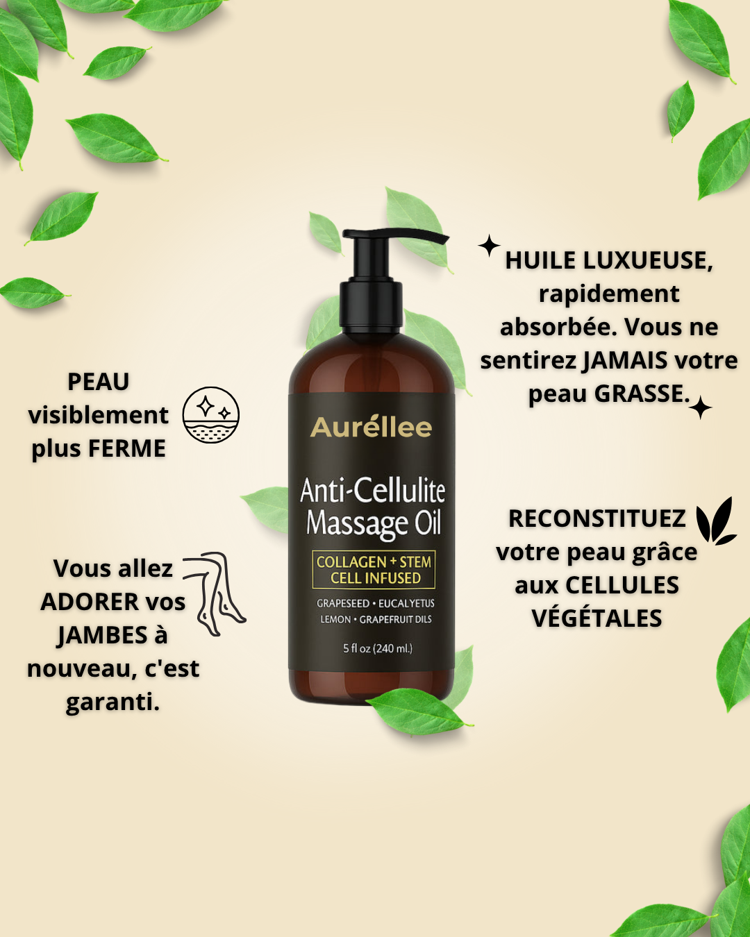 Huile naturelle anti-cellulite